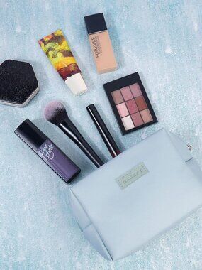 MAGEFY 2 pcs small makeup bag for purse green and blue